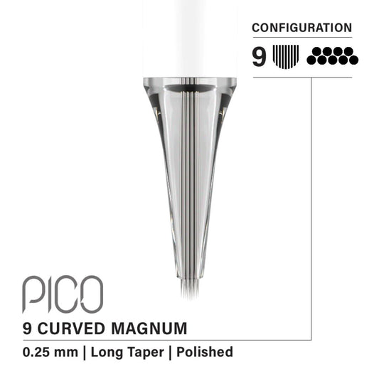 Vertix Pico Magnum 9本針 / 0.25mm / Long Taper (20 Pack)